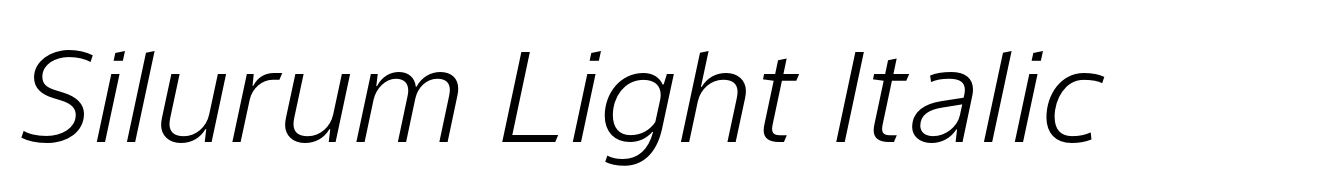 Silurum Light Italic